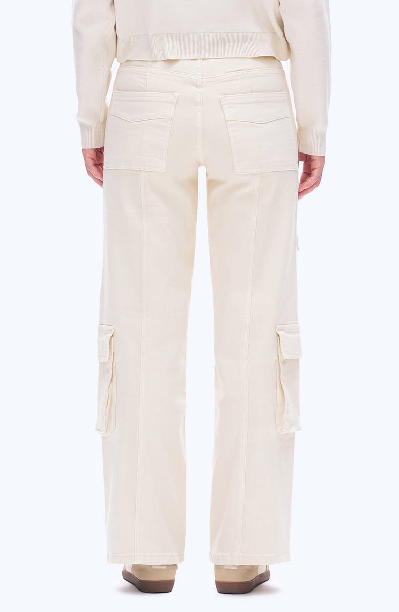 Bayeas Paneled Wide Leg Cargo Jeans, Alternate, color, Off White