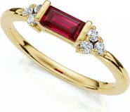 Bliss Diamond 1/3Ct Thin Ruby Diamond Stackable Wedding Ring 14k Gold Lab Grown