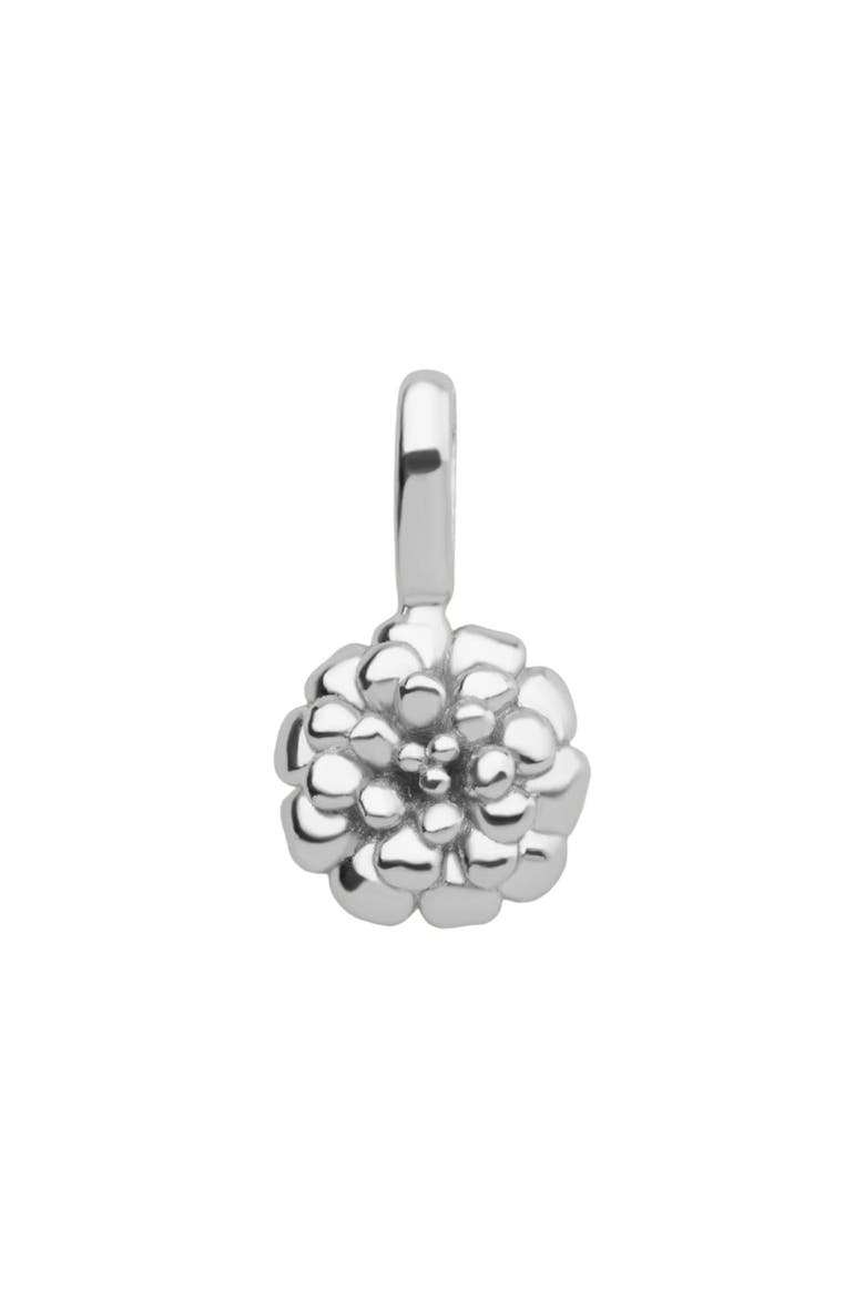 Birth Flower Charm, Main, color, October - Silver