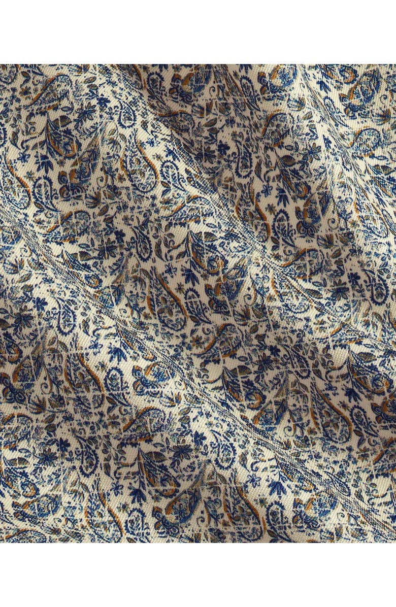 David Donahue Paisley Print Sport Shirt, Alternate, color, Sage/ Blue