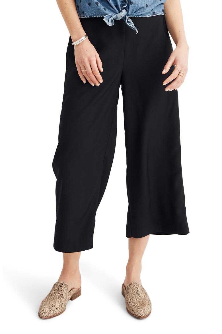Huston Pull-On Crop Pants, Main, color, TRUE BLACK