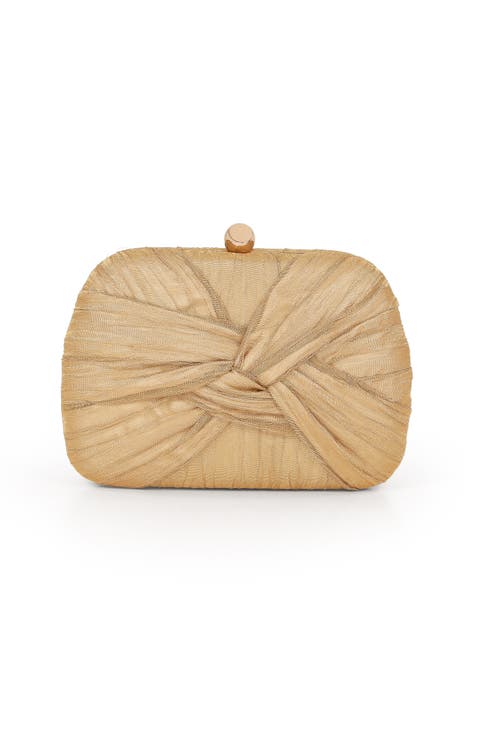 Jasmine Gold Lame' Twist Minaudiere