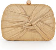 Jewel Badgley Mischka Jasmine Gold Lame' Twist Minaudiere