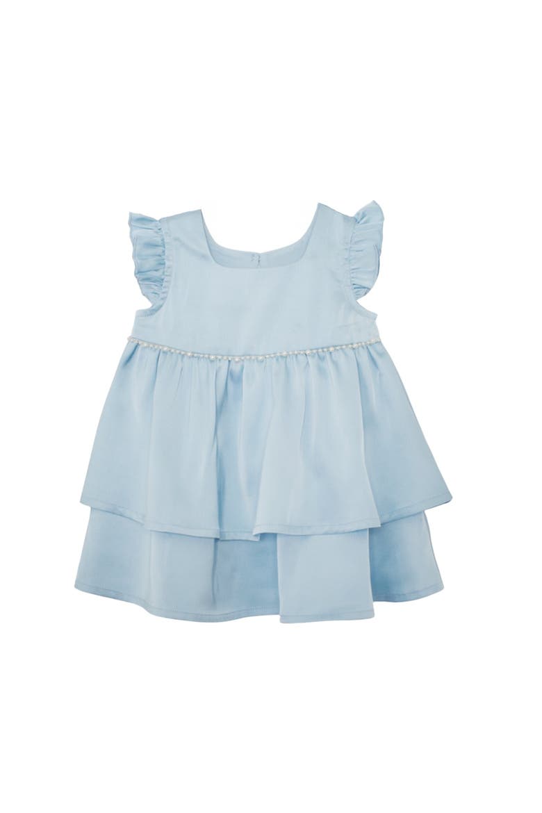 Pearly Girly Flutter Sleeve Dress, Main, color, Blue
