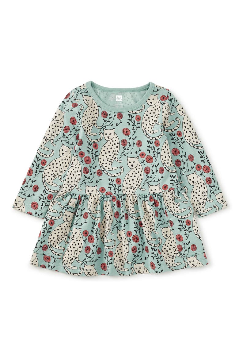 Long Sleeve Pocket Dress, Alternate, color, Leopard Floral