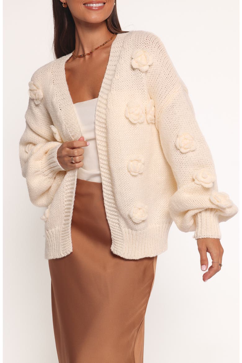 Doralee Rose Cardigan, Alternate, color, CREAM