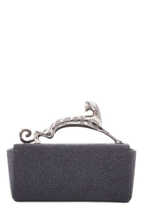 Lanvin Micro Pencil Cat Bag In Suede In Black