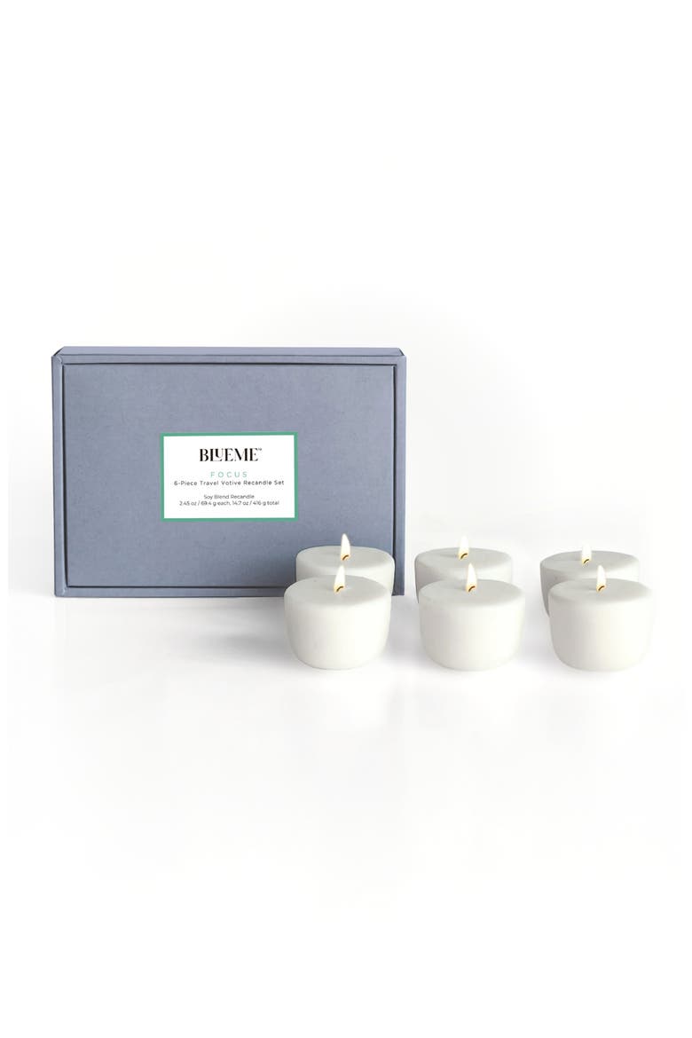 Focus 6-Piece Travel Votive Wax Refill Set, Main, color, NO COLOR