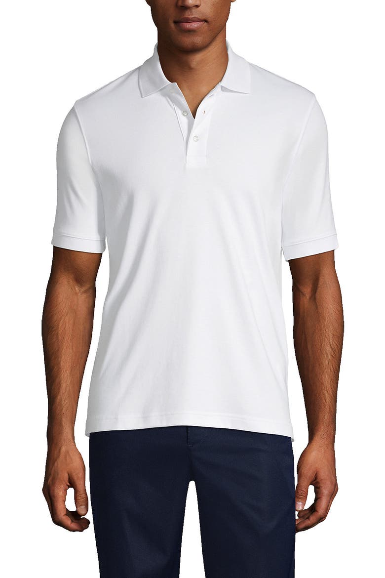 School Uniform  Long Sleeve Interlock Polo Shirt, Main, color, White