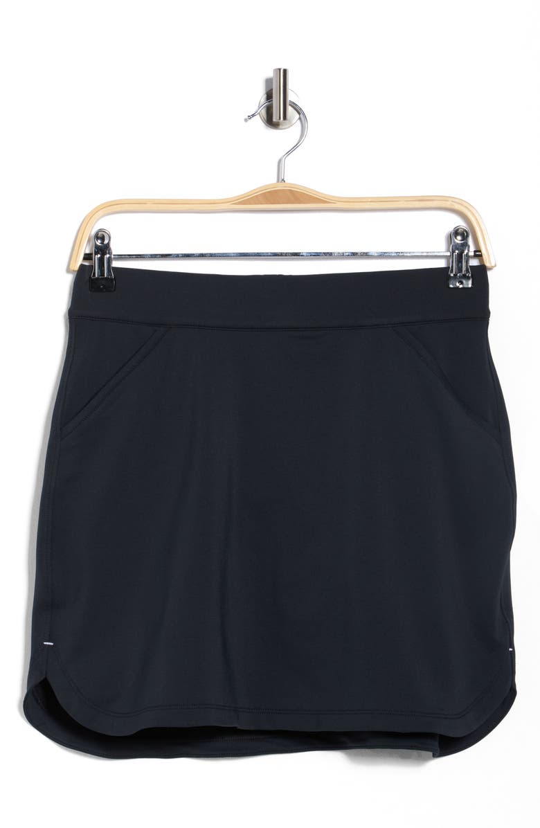 Peter Millar Alice Petal Hem Skort, Alternate, color, Black