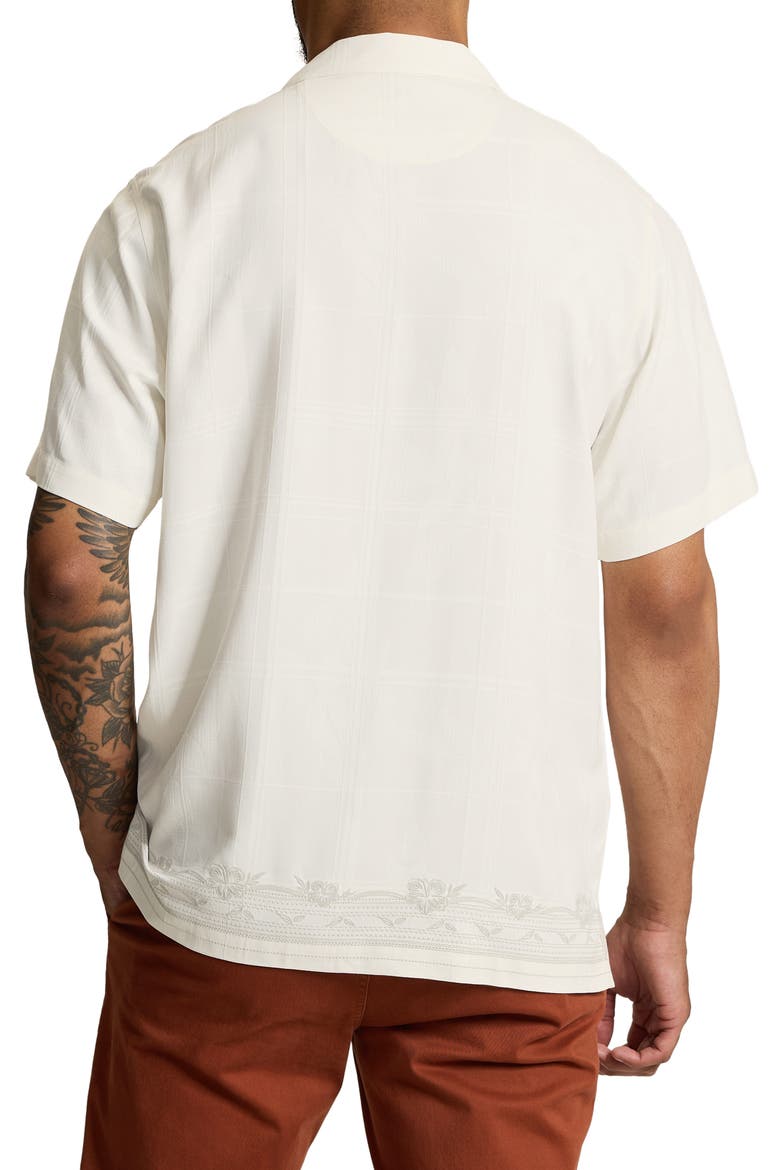 Isle Do Embroidered Silk Camp Shirt, Main, color, CONTINENTAL