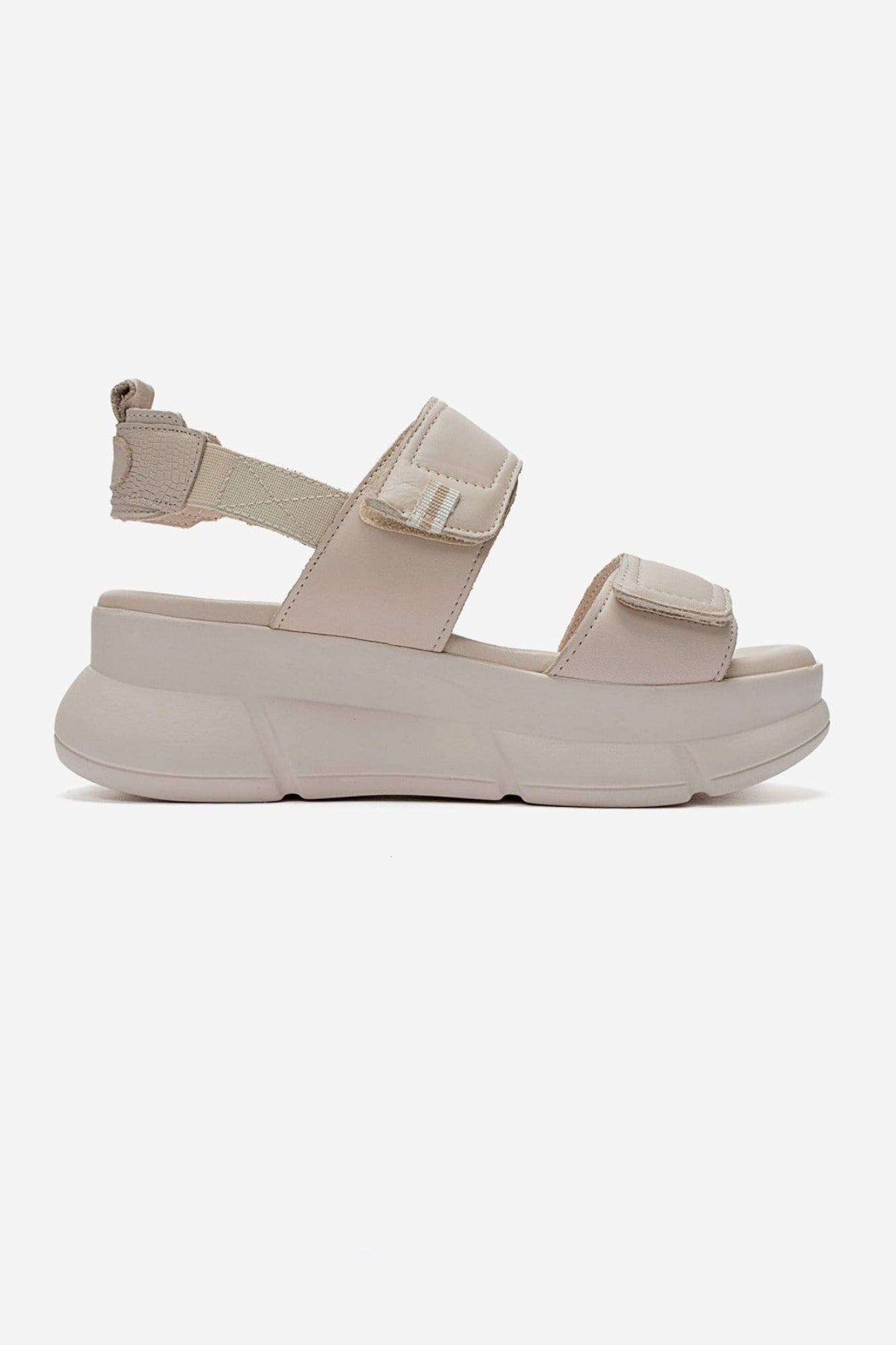 Heleste Leather Platform Sandal, Alternate, color, Cream