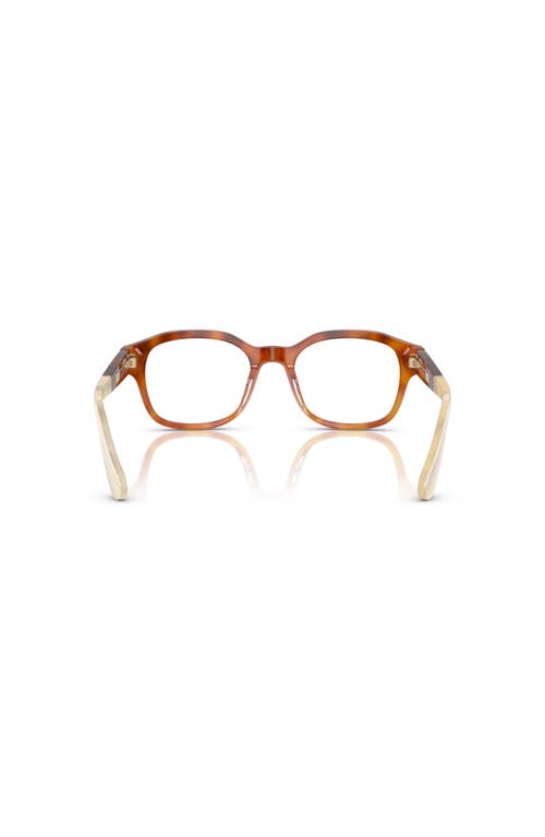 Brunello Cucinelli 50mm Rectangle Optical Glasses In Brown