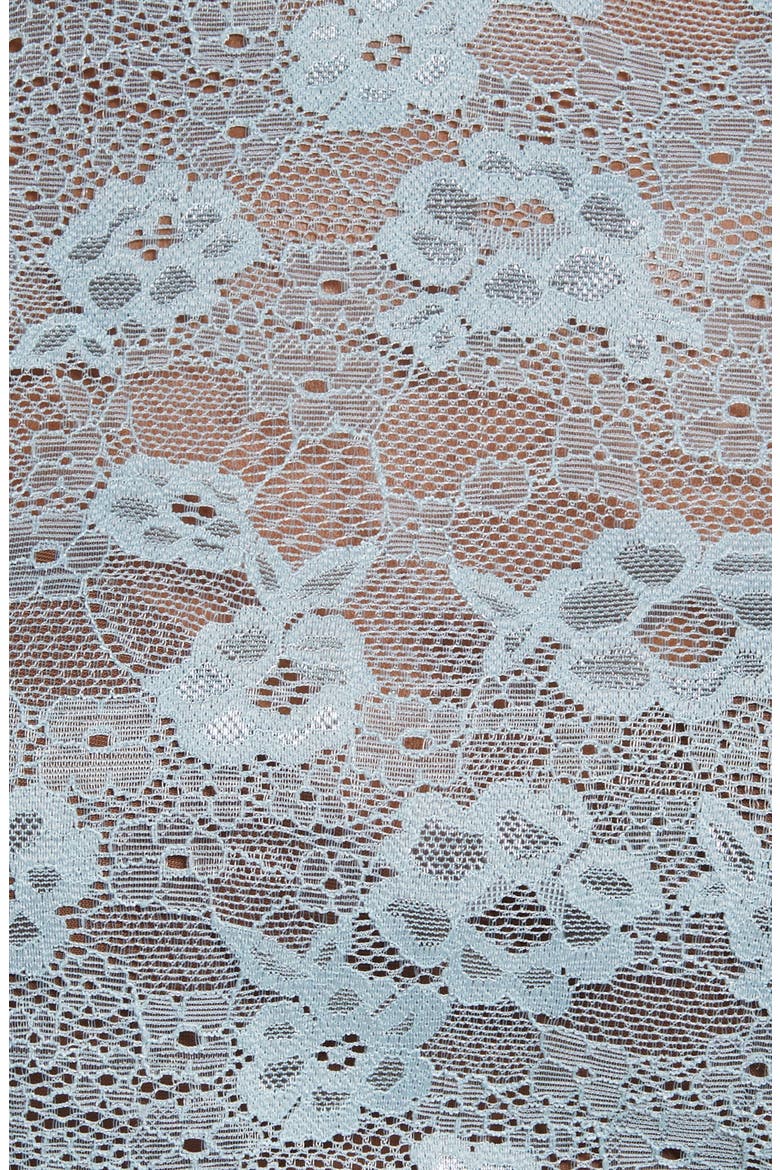 Ruched Lace Top, Alternate, color, TEAL MIST