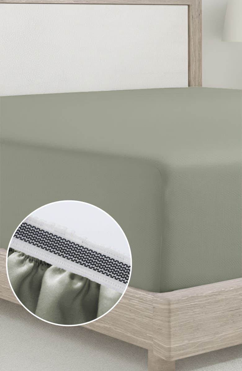 CALIFORNIA DESIGN DEN Signature Comfort 100% Egyptian Cotton Cool Percale Sheet Set, Alternate, color, Sage Mist - Grey Tone