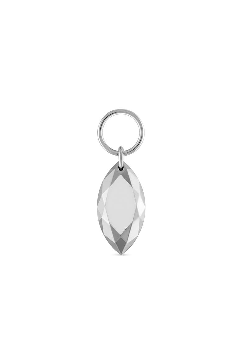 Faceted Marquise Charm, Main, color, WHITE GOLD