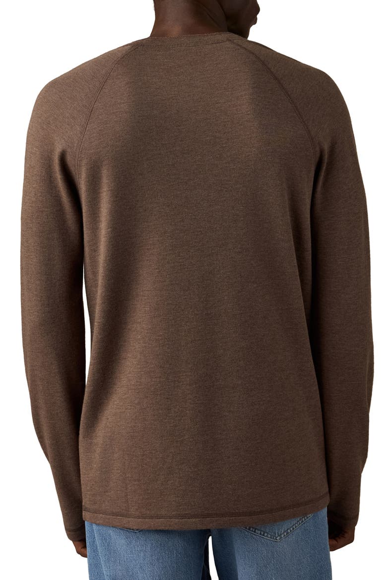 Cloud Long Sleeve Henley, Alternate, color, BROWN WOODS HEATHER