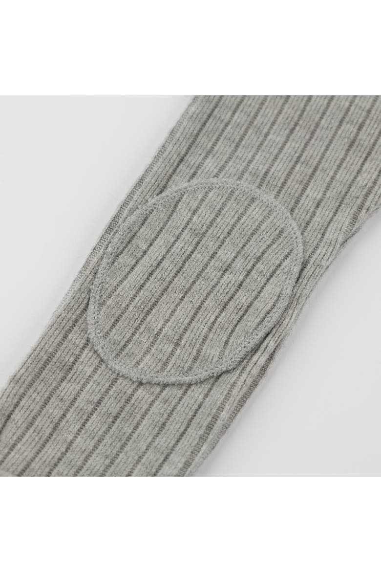 Fuzzy Sweater Knit Patch Pant- Infant, Alternate, color, Heather Grey