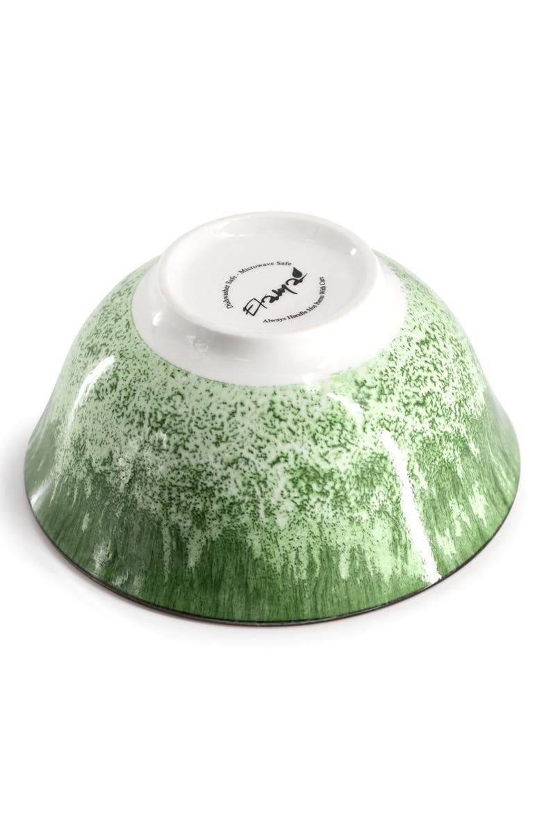 Elama Oceanus 16 Piece Porcelain Double Bowl Dinnerware Set, Alternate, color, White