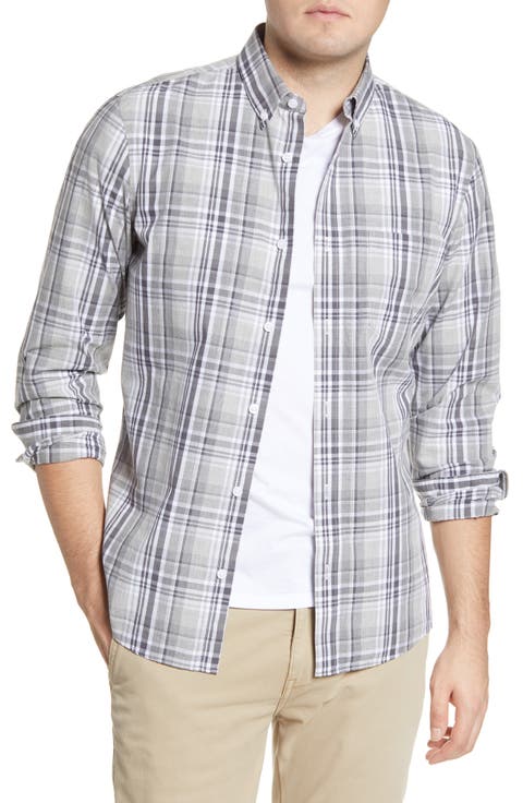 Slim Fit Plaid Button-Down Shirt