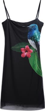 Desigual Stretch Mesh Cover-Up Minidress