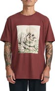 RVCA Sleepy Skeletons ANP Cotton Graphic T-Shirt