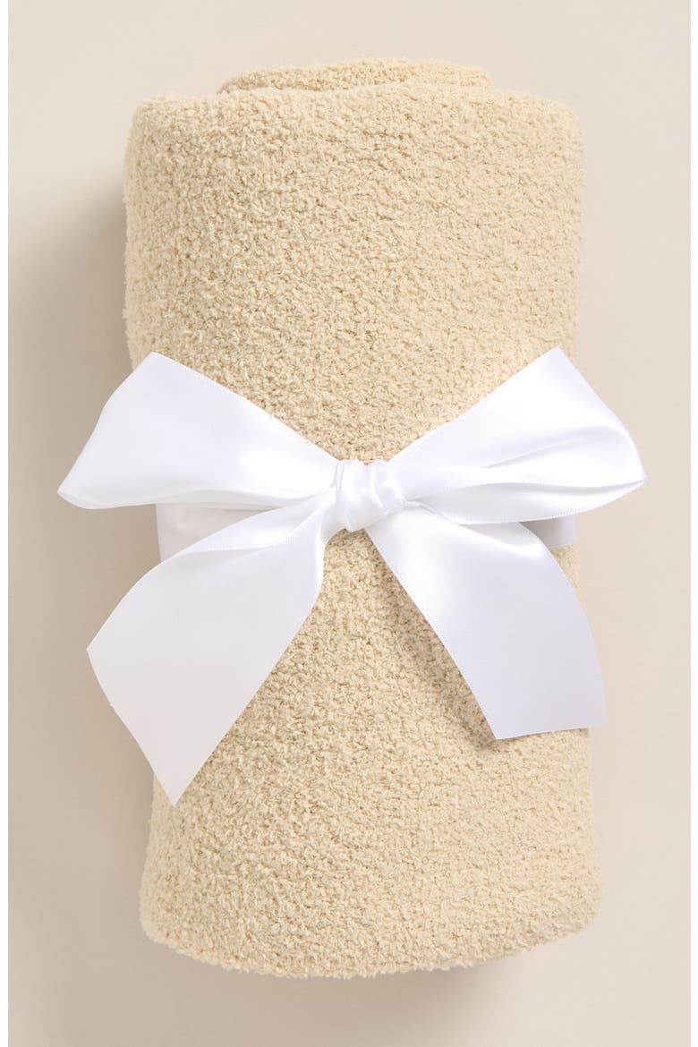 Scallop Trim Chenille Blanket, Alternate, color, BEIGE OATMEAL