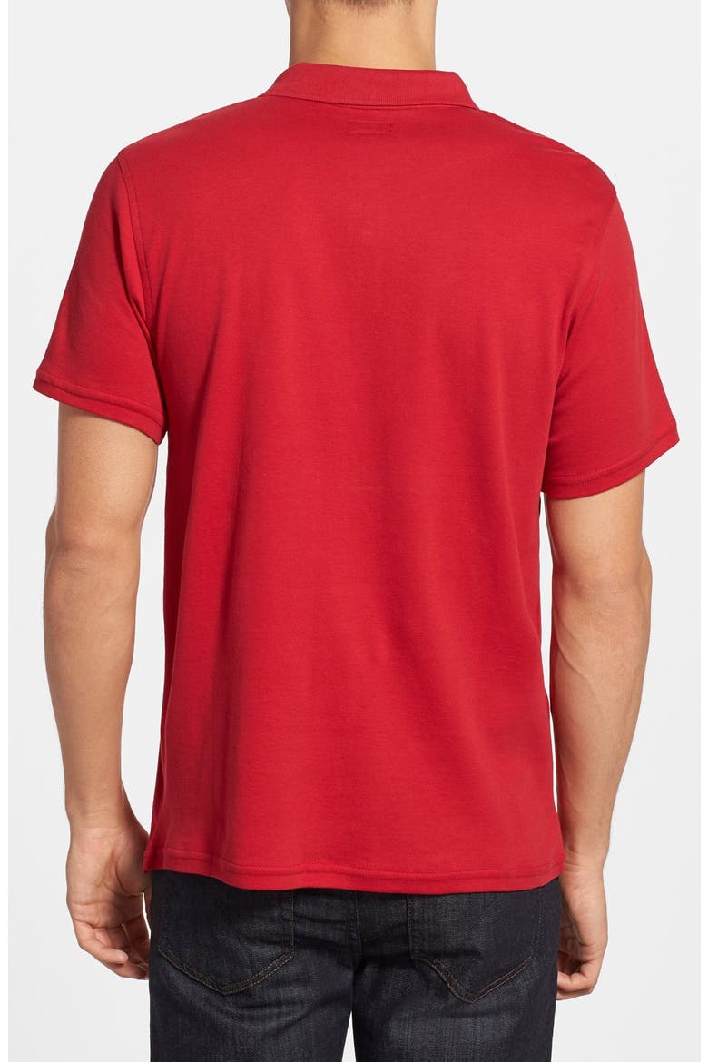 Trim Fit Cotton Jersey Polo, Alternate, color, RED JESTER