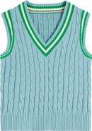 Boden Maeve Cable Knit V-Neck Sweater Vest