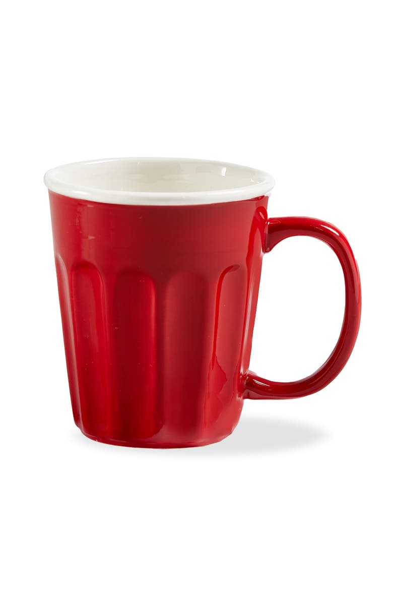 Party Cup Mug Red Earthenware Summer, Main, color, Red