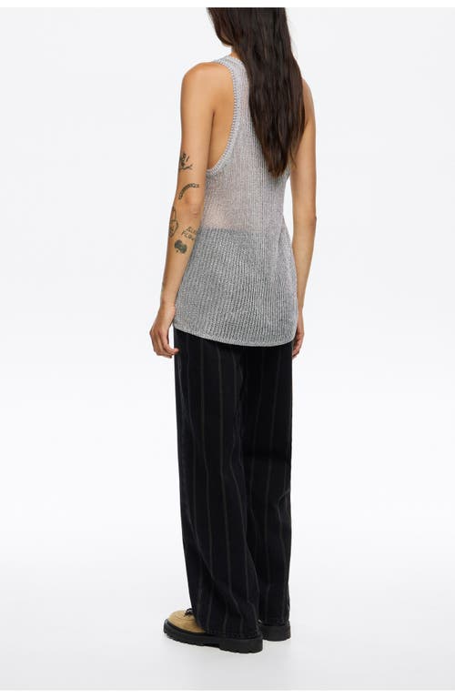 Bimba Y Lola Striped Denim Ankle-length Jeans In Black