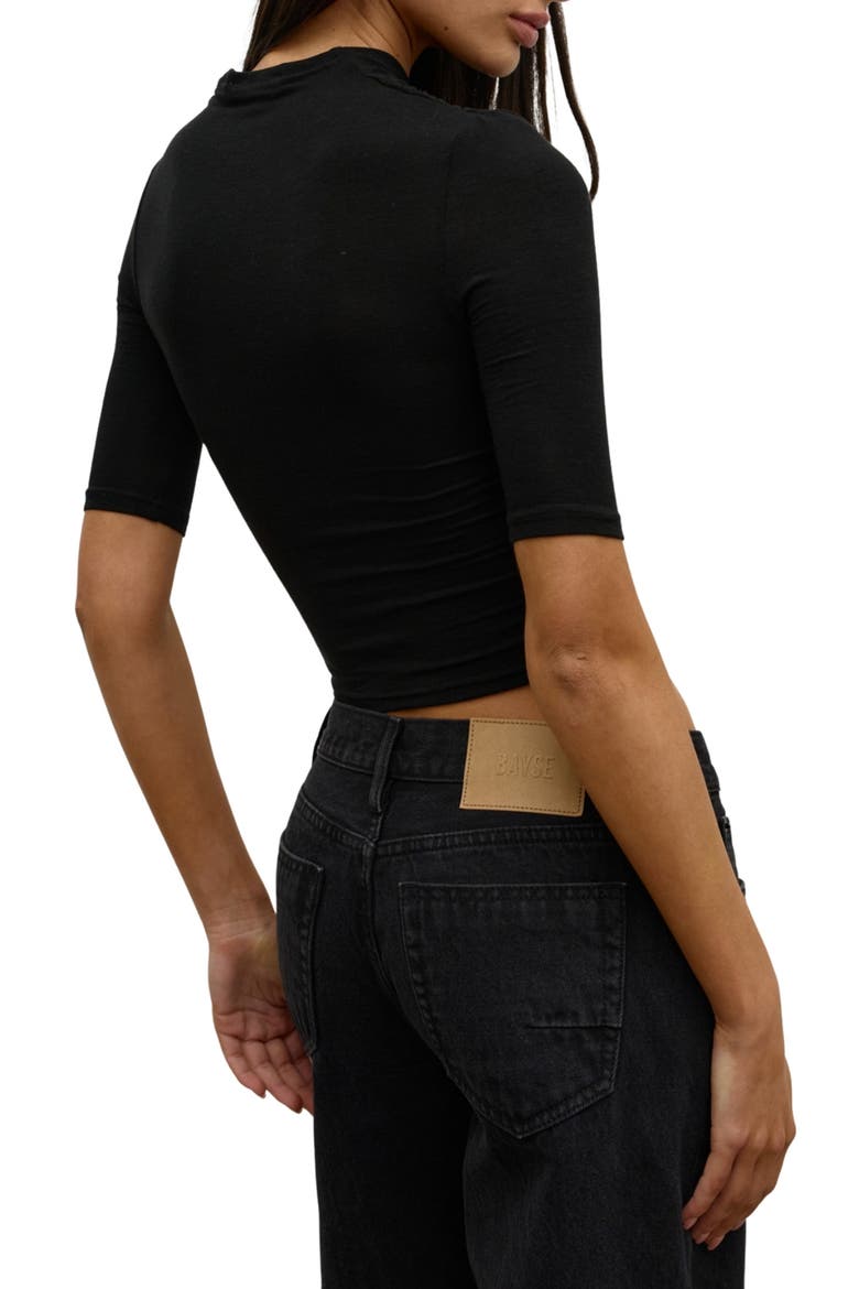 Amrita Ruched Mock Neck Top, Alternate, color, SHADOW