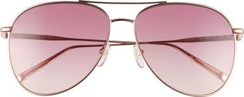 Classic 59mm Gradient Aviator Sunglasses