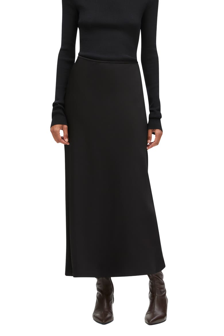 Satin Skirt, Main, color, Black
