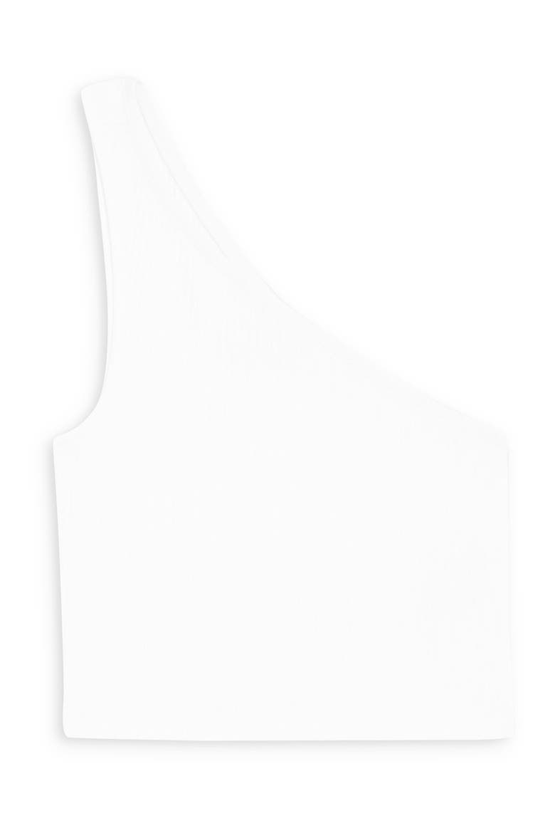 One-Shoulder Crop Tank, Alternate, color, WHITE
