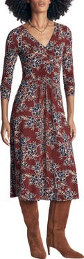 Boden Jasmine Ruched Jersey Midi Dress