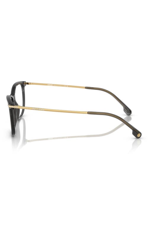 Versace 54mm Cat Eye Optical Glasses In Shiny Black