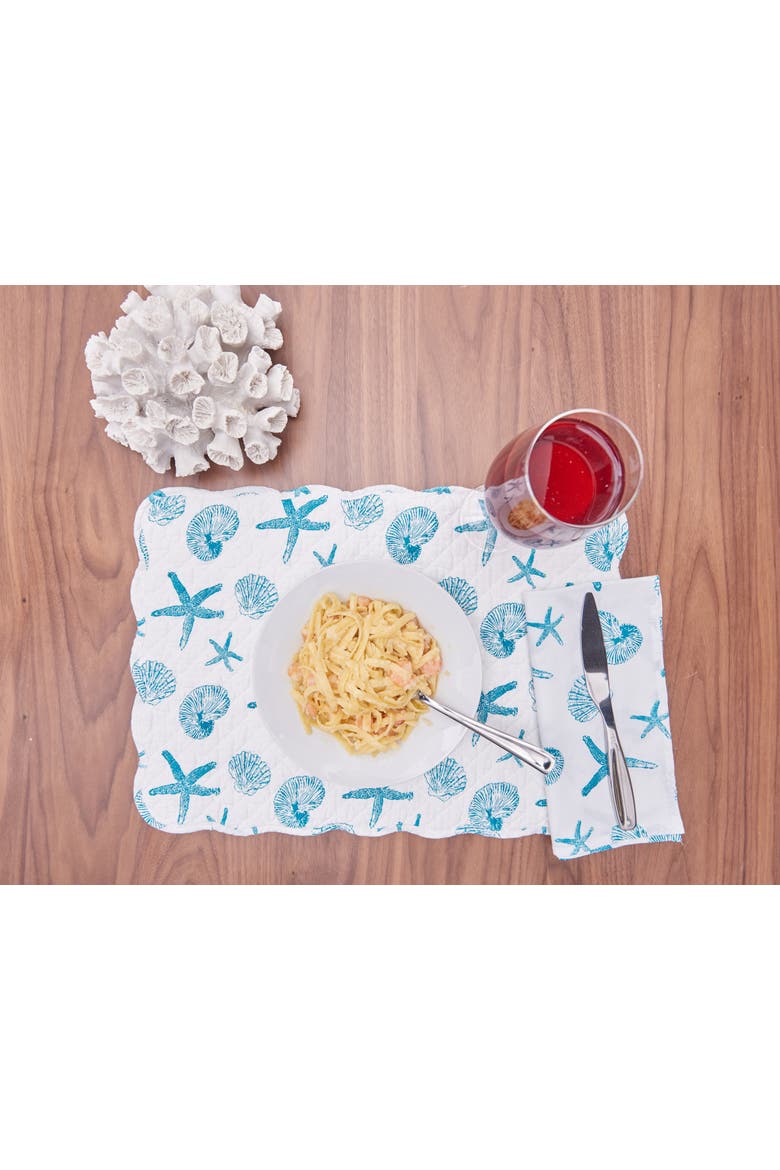 Maris Square Cotton Napkins Set of 6, Alternate, color, Blue