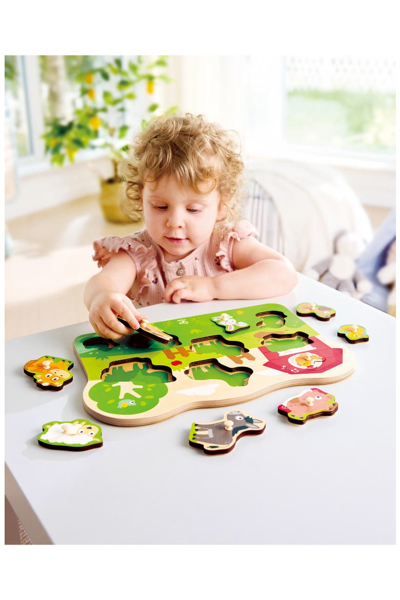 Kids' Farm Animals Peg Puzzle, Alternate, color, MULTIPLECOLOR