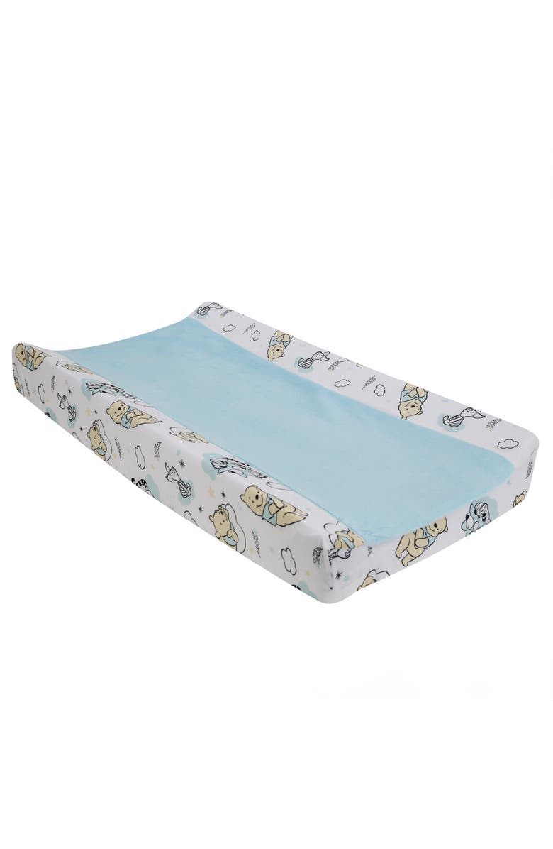 Lambs & Ivy Disney Baby Winnie the Pooh Hugs Soft Minky Changing Pad Cover, Main, color, Blue