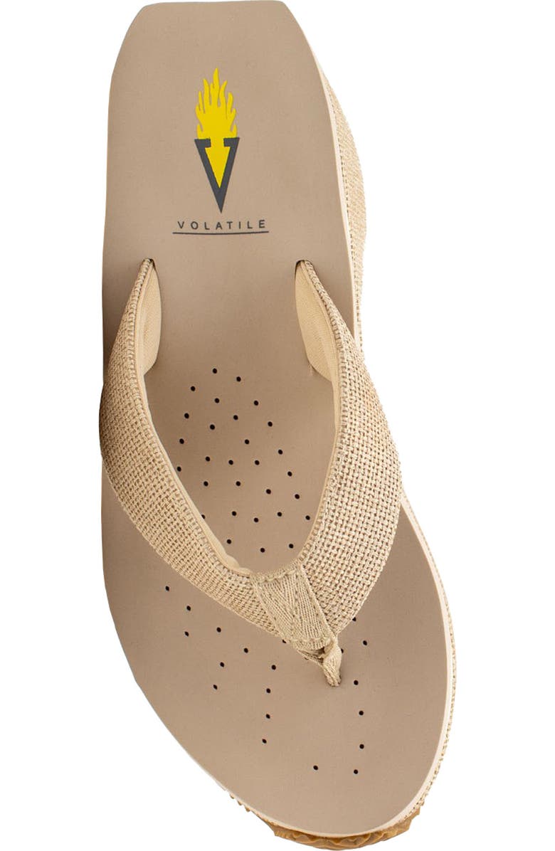 Volatile Lantern Platform Wedge Flip Flop, Alternate, color,