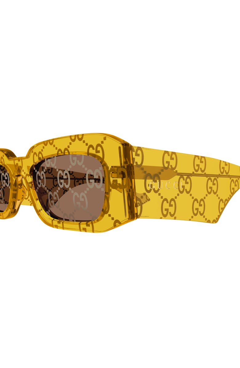 Gucci Rectangular Sunglasses, Alternate, color, Yellow