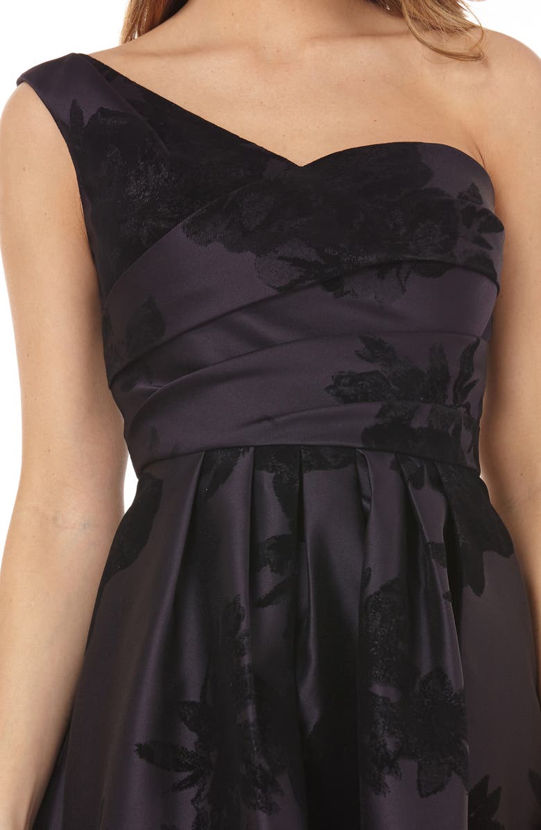 Kay Unger Mikado One-Shoulder Gown, Alternate, color,