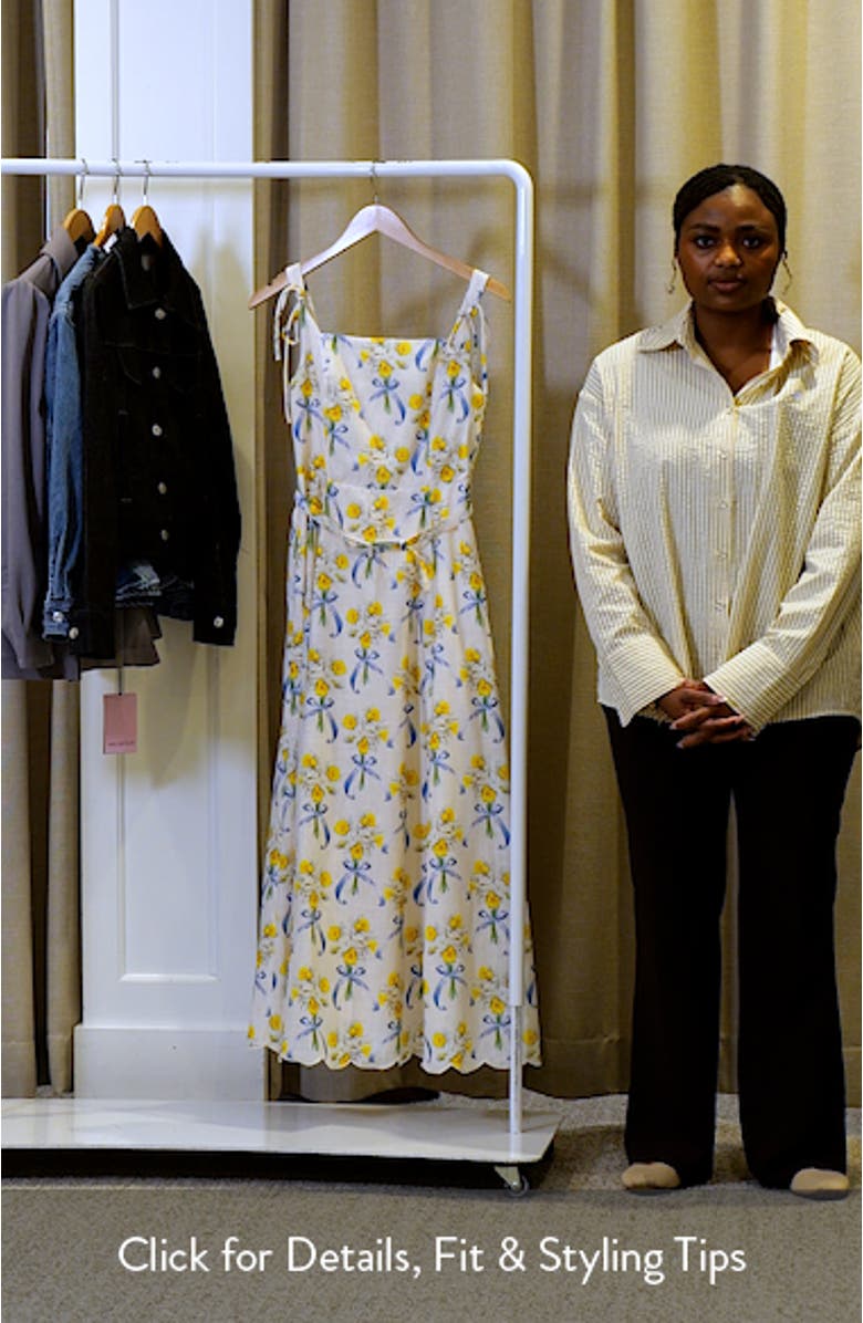 Audery Floral Belted Maxi Dress, sales video thumbnail