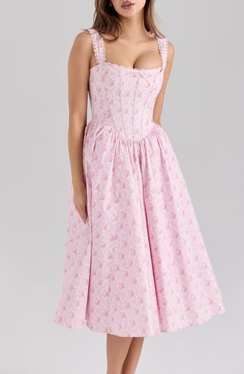 Amara Floral Print Midi Dress