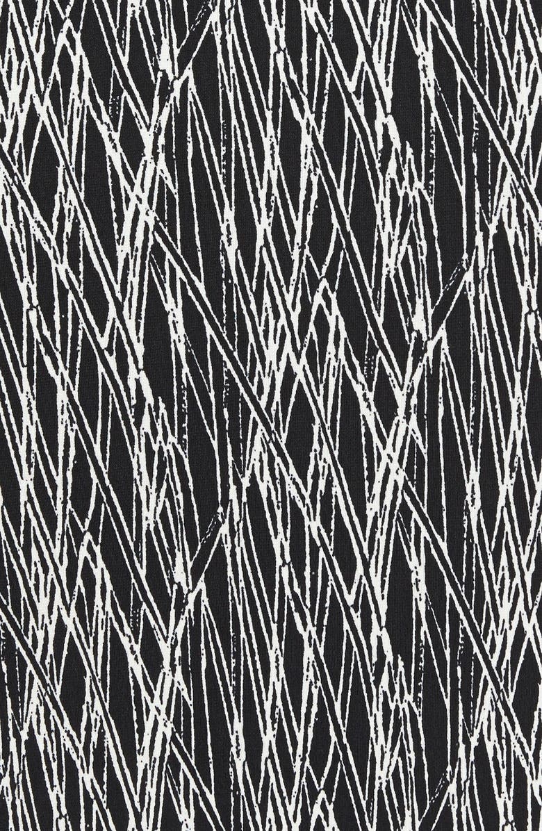 Vince Camuto 'Linear Scratches' Print Contrast Trim Pencil Skirt, Alternate, color,