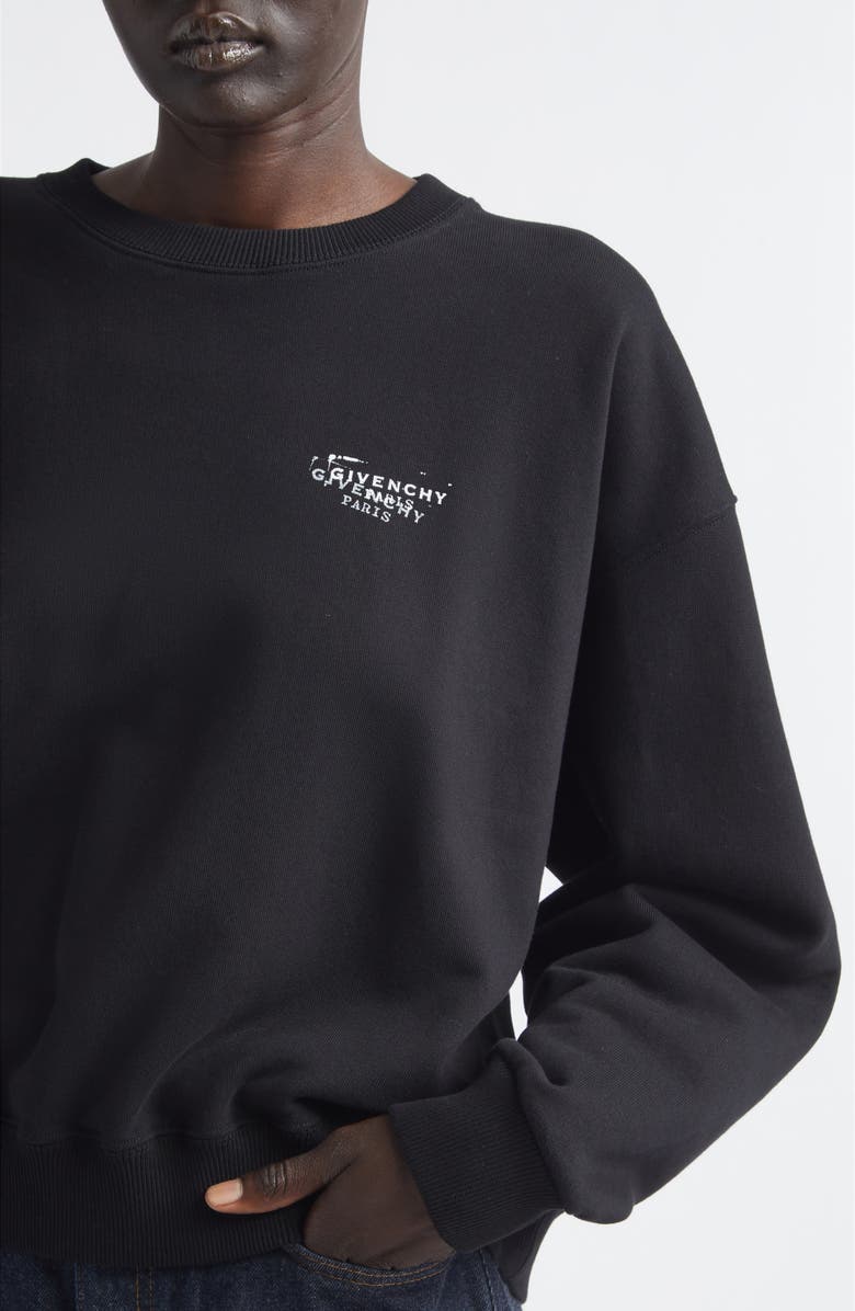 Givenchy Stamp Logo Graphic Sweatshirt, Alternate, color, Black