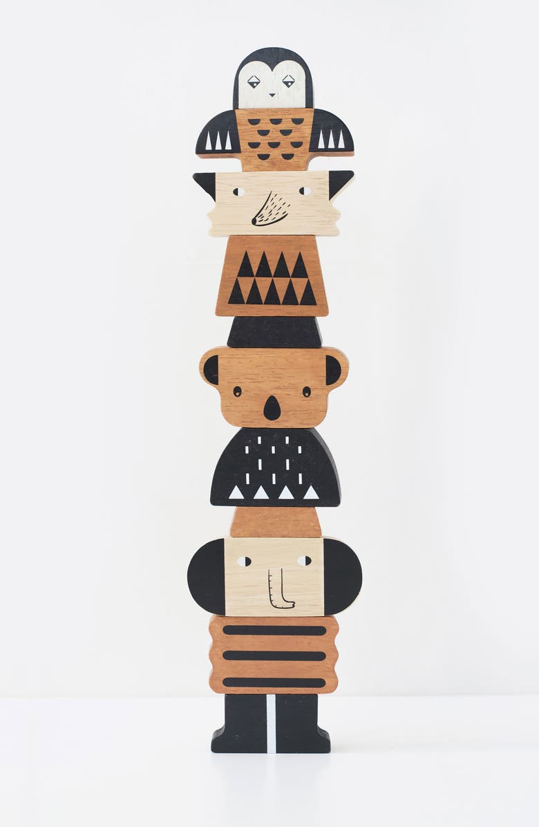 Wee Gallery Woodland Memory Game and Animal Building Tower Bundle, Alternate, color, Woodland