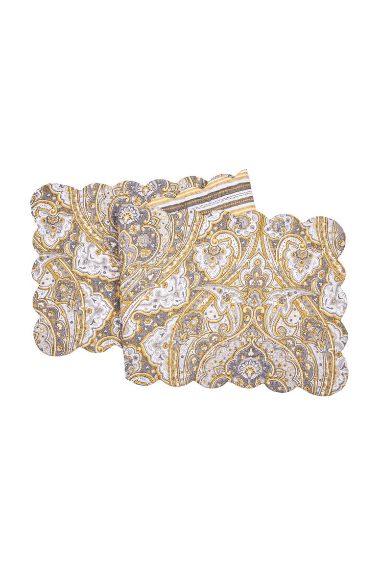 Shay Damask Table Runner, 14" x 51", Main, color, Orange