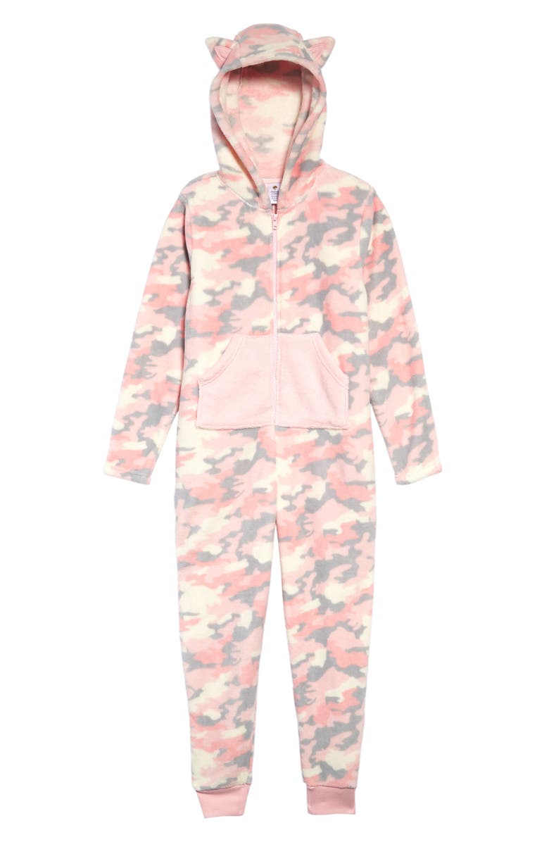 Tucker + Tate Cat Ear One-Piece Pajamas, Main, color, 